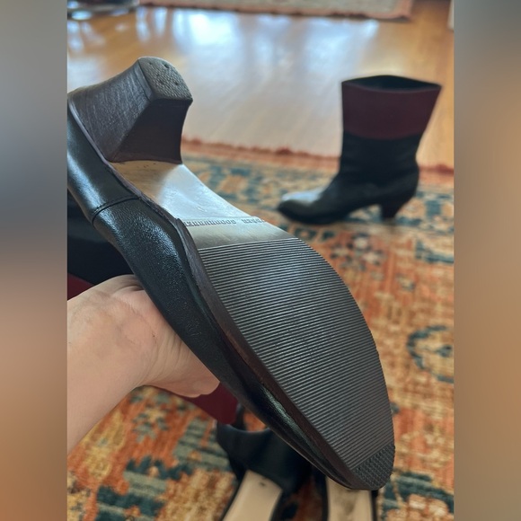 Vintage Y2K Built By Wendy Oxblood and Black Boots size 9 - Picture 3 of 4